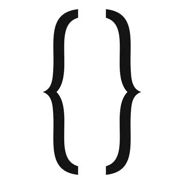 Curly brackets representing programming and coding languages Stock-Illustration