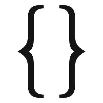 Curly brackets representing programming and coding Illustrazione stock