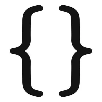 Curly brackets representing programming and coding Stock-Illustration