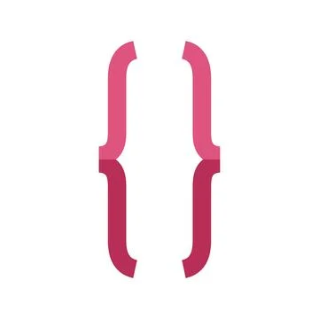 Curly brackets representing programming and coding 스톡 일러스트