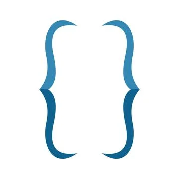 Curly brackets representing programming and coding Stockillustratie