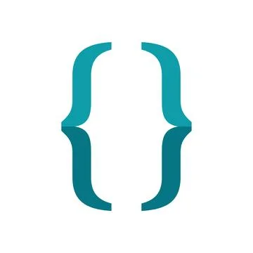 Curly brackets representing programming and coding Illustration