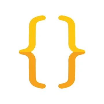 Curly brackets representing programming and coding イラスト素材