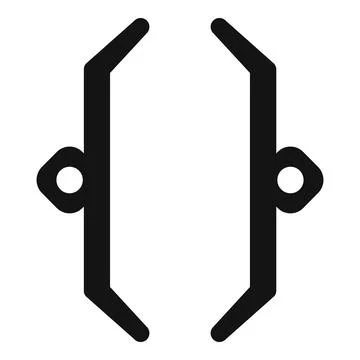 Curly brackets symbol representing code block in programming Illustration