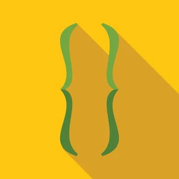 Curly brackets symbol representing coding and programming on yellow backgroun Stock-Illustration