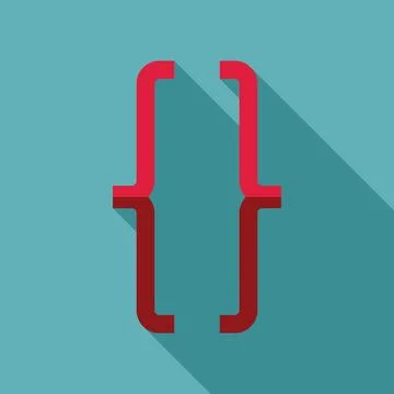 Curly brackets symbol representing programming and coding Stock-Illustration