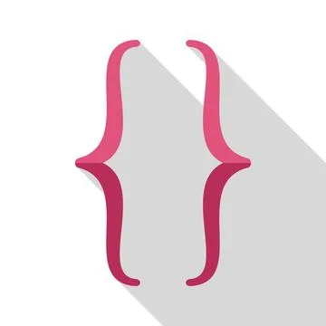 Curly brackets symbol representing programming and coding 스톡 일러스트