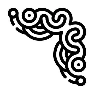 Curly corner line icon vector illustration flat Stock Illustration