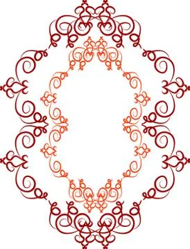 Curly decorative frame Stockillustratie