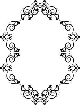 Curly decorative frame 库存插图