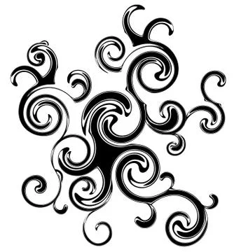 Curly design Illustrazione stock