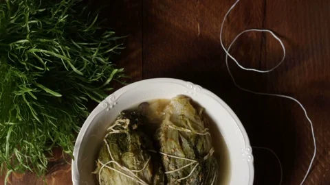 Curly endive is a typical Neapolitan dish of peasant origin. Stock Footage 129396017