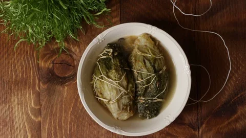 Curly endive is a typical Neapolitan dish of peasant origin. 스톡 동영상 129396438