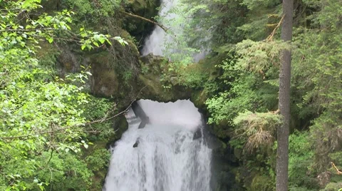 Curly Falls 02 Video stock 7728501