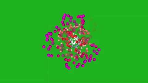 Curly fire balls motion graphics with green screen background Stock Footage 198327987