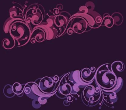 Curly floral frame Stock Illustration