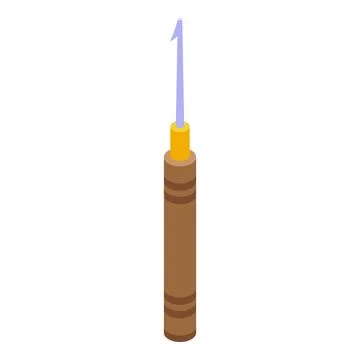 Curly hook icon isometric vector. Hair rasta Illustrazione stock