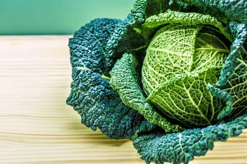 Curly kale in the kitchen Stock Photos