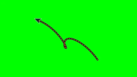 Curly Loop Dotted Arrow Motion Green Screen Motion 動画素材 346968861