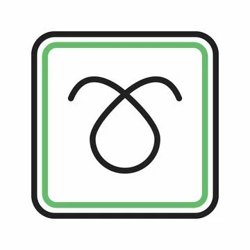 Curly Loop icon vector image. Illustrazione stock