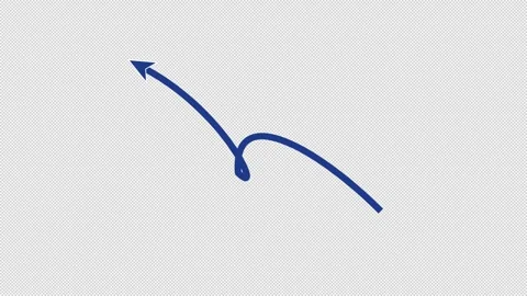 Curly Loop Spiral Solid Motion Arrow Transparent Overlay Animation 스톡 동영상 346156577