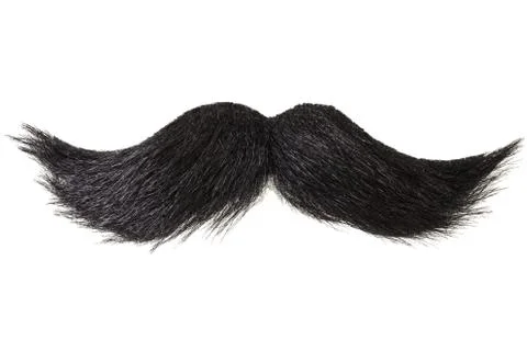 Curly moustache isolated on white Stock Photos