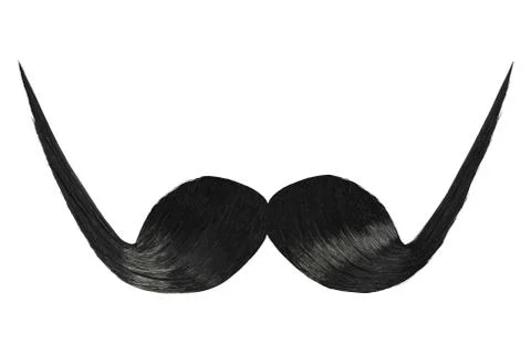 Curly moustache isolated on white Stock Photos