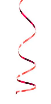 Curly red loop from ribbon bow Foto stock