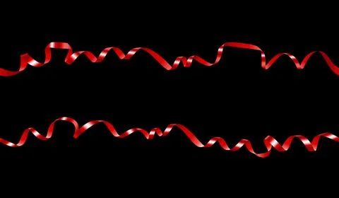 Curly red ribbon seamless pattern collection for gift wrapping Stockillustratie