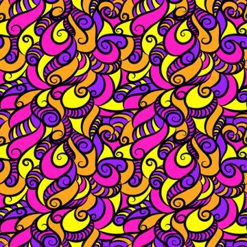 Curly seamless pattern Stock Illustration
