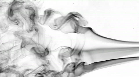 Curly smoke bw Stock Footage 199191