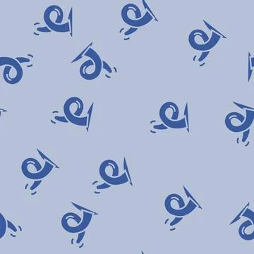 Curly tail pig glyph vector seamless pattern Stock Illustration