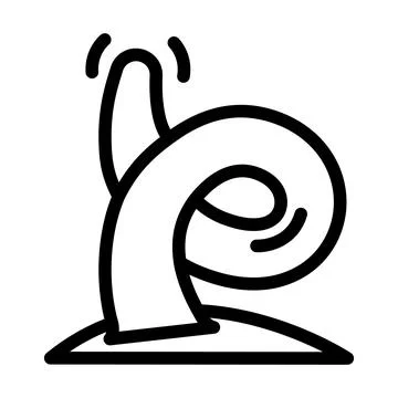 Curly tail pig line icon vector illustration Stock Illustration