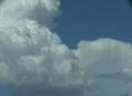 Curning cummulus clouds in the desert Footage