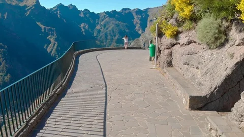 Curral das Freiras village in beautiful mountain scenery in the highland of Made Stock-Footage 113768053