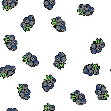 Currant berry vector seamless pattern Illustrazione stock