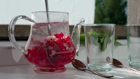Currant drink Stock Footage 321133242