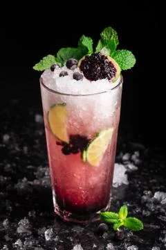 Currant Mojito on a table Stock Photos