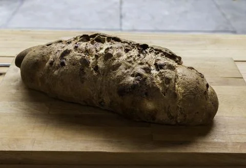 Currant raisin bread from the oven Stock Photos
