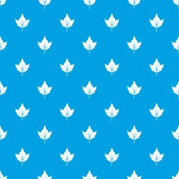 Currant tree leaf pattern seamless blue Illustrazione stock
