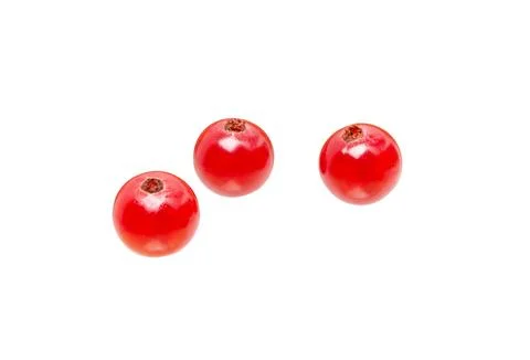 Currants red  fruit on white. Stock Photos