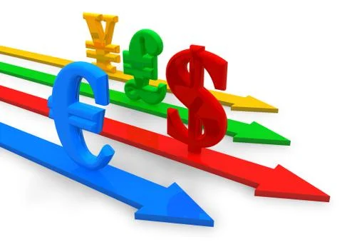 Currencies concept Illustrazione stock