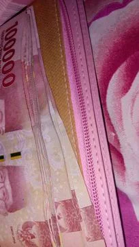 Currency of 100 thousand rupiah, the state currency of Indonesia, 23-March, 2 Stock Photos