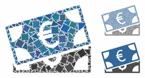 Currency banknotes Mosaic Icon of Humpy Elements Stock Illustration