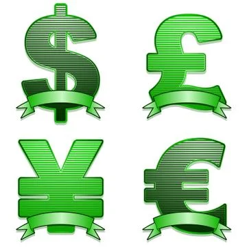 Currency banners Stock Illustration