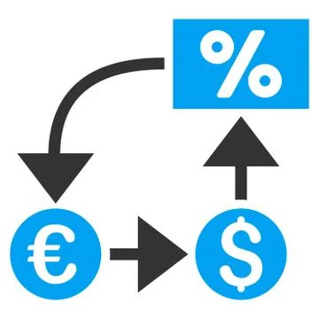 Currency Cashflow Flat Vector Icon Illustrazione stock