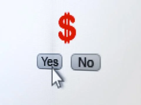 Currency concept: Dollar on digital computer screen Stockillustratie