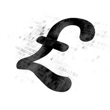Currency concept: Pound on Digital background Illustrazione stock