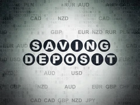 Currency concept: Saving Deposit on Digital Paper background Stock Illustration