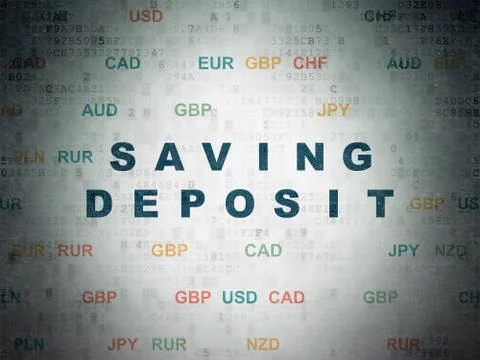 Currency concept: Saving Deposit on Digital Paper background Stock Illustration